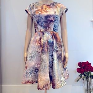 Ted Baker LDN Multicolor Sequin Print Skater Dress